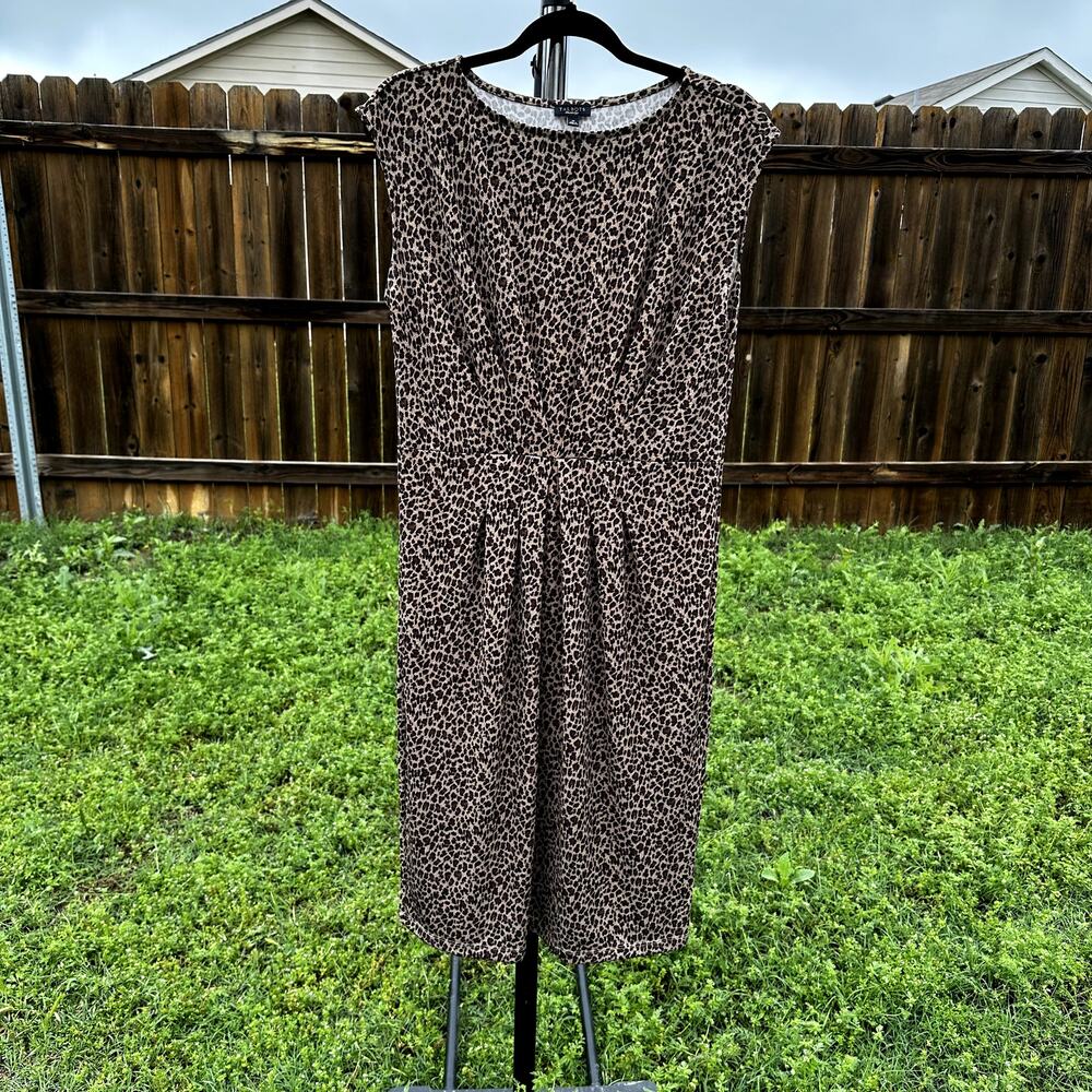 Talbots animal print dress size Medium - Picture 1 of 5